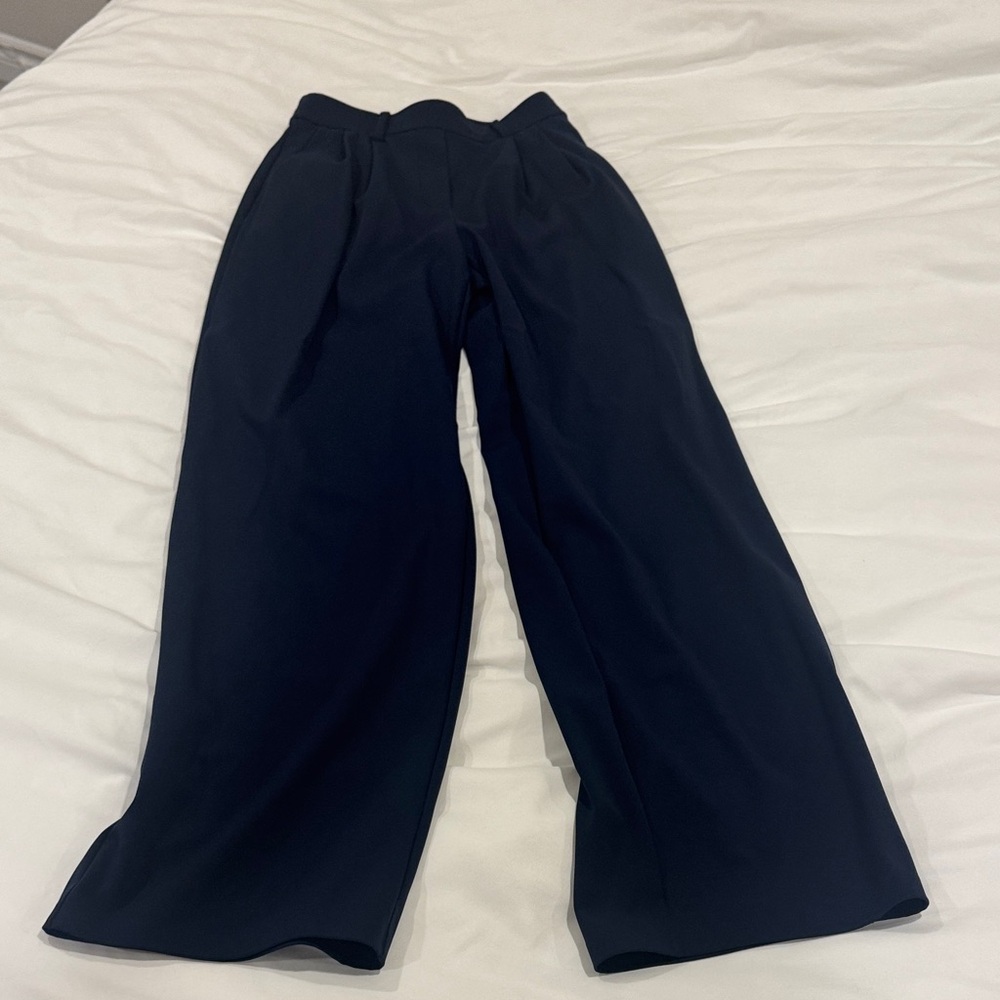LULULEMON daydrift Navy Wide-Leg Trousers TALL Length - Picture 1 of 4